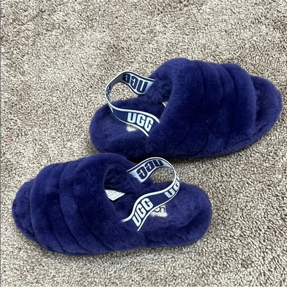 UGG Fluffy Yeah Slip On Elastic Slingback Slide Slippers 6 - Picture 5 of 12